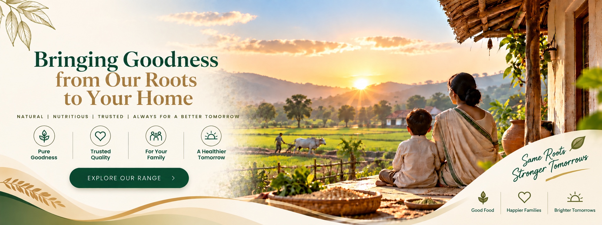 Svarndhara — Bringing Goodness From Our Roots to Your Home. Natural, Nutritious, Trusted, Always For a Better Tomorrow.